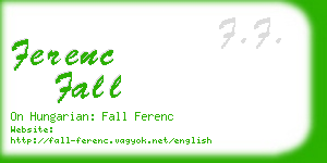 ferenc fall business card